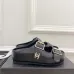 Chanel shoes for Women's Chanel slippers Flat Sandals for women Lola Cruz in leather Heel height:4.5cm Black/Brown/White #A54175