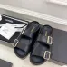 Chanel shoes for Women's Chanel slippers Flat Sandals for women Lola Cruz in leather Heel height:4.5cm Black/Brown/White #A54175