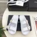 Chanel shoes for Women's Chanel slippers Flat Sandals for women Lola Cruz in leather Heel height:4.5cm Black/Brown/White #A54175