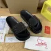 Christian Louboutin CL Men Women's Slippers Black/White #A51692
