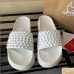Christian Louboutin CL Men Women's Slippers Black/White #A51692