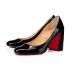 Women's CL Pumps Christian Louboutin Miss Sab 85MM Patent Leather Black Pumps #A53126