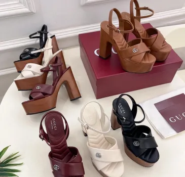Brand G Shoes for Women Brand G Sandals Women's platform sandal in leather White/Black/Brown/Red #A54190