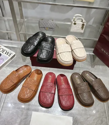 Gucci Women's Double G with GG Mules Gucci Slippers #A53223