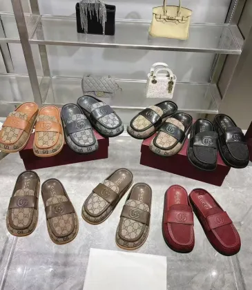 Gucci Women's Double G with GG Mules Gucci Slippers #A53224
