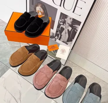 Hermes Shoes Hermes slippers Suede Calfskin Mens Womens Sizes 35-46 #A50829