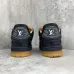 Louis Vuitton Black Leather Low Top Sneakers for Men and Women #A54332
