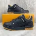 Louis Vuitton Black Leather Low Top Sneakers for Men and Women #A54332