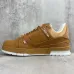 Louis Vuitton Brown Leather Low Top Couples Sneakers #A54331