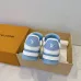 Louis Vuitton Light Blue White Couples Low Top Sneakers #A54336
