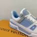 Louis Vuitton Light Blue White Couples Low Top Sneakers #A54336