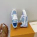 Louis Vuitton Light Blue White Couples Low Top Sneakers #A54336