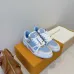 Louis Vuitton Light Blue White Couples Low Top Sneakers #A54336