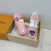 Louis Vuitton Pink and Gray Perforated Leather Sneakers #A54334