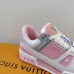 Louis Vuitton Pink and Gray Perforated Leather Sneakers #A54334