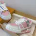 Louis Vuitton Pink and Gray Perforated Leather Sneakers #A54334