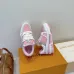Louis Vuitton Pink and Gray Perforated Leather Sneakers #A54334