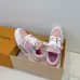 Louis Vuitton Pink and Gray Perforated Leather Sneakers #A54334