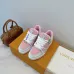 Louis Vuitton Pink and Gray Perforated Leather Sneakers #A54334