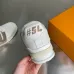 Louis Vuitton White Beige Strap Accent Sneakers #A54338