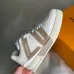Louis Vuitton White Beige Strap Accent Sneakers #A54338