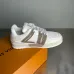 Louis Vuitton White Beige Strap Accent Sneakers #A54338