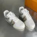 Louis Vuitton White Beige Strap Accent Sneakers #A54338