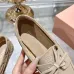 Miu Miu Bow Woven Suede &amp; Leather Boat Shoes #A53179