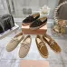 Miu Miu Bow Woven Suede &amp; Leather Boat Shoes #A53179