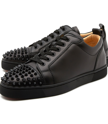 Men's Christian Louboutin black low leathern Sneakers #9115970