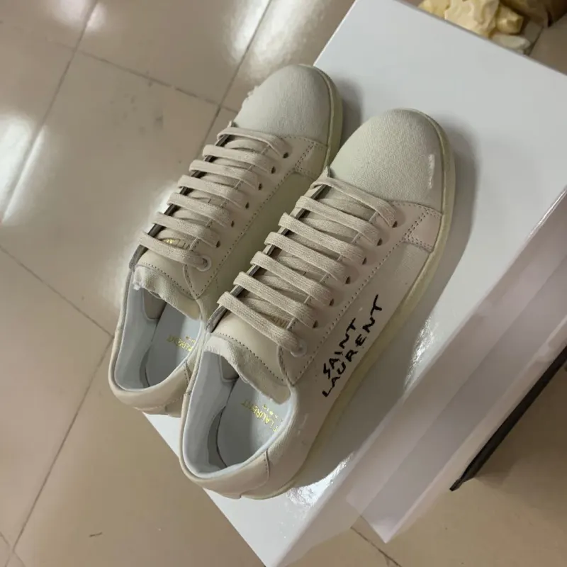 Men and Women YSL canvas shoes #9120859