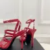 YSL Shoes for Women's Stunning YSL Yellow Patent Leather Strappy High - Heel Sandals Heel height:10.5cm #A54191