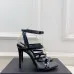 YSL Shoes for Women's Stunning YSL Yellow Patent Leather Strappy High - Heel Sandals Heel height:10.5cm #A54191