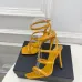 YSL Shoes for Women's Stunning YSL Yellow Patent Leather Strappy High - Heel Sandals Heel height:10.5cm #A54191
