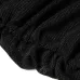 Deep V Neck Gauze Patch Black Jumpsuit 