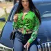 New Register Print Leopard Blouse For Women