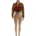 New Register Print Leopard Blouse For Women