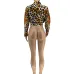 New Register Print Leopard Blouse For Women