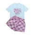 2025 Special Price Gucci Style Logo T-Shirt &amp; Monogram Shorts Set - Designer Women's Summer Outfit #A54157