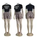 2025 Special Price Gucci Style Logo T-Shirt &amp; Monogram Shorts Set - Designer Women's Summer Outfit #A54157