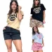 2025 Special Price Gucci Style Logo T-Shirt &amp; Monogram Shorts Set - Designer Women's Summer Outfit #A54157