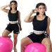 ALO Yoga Inspired Crop Tank &amp; Shorts Set - Athletic Lounge Wear #A54156
