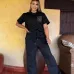 Luxury Louis Vuitton Inspired Monogram Tracksuit Set - Women's Comfortable &amp; Stylish Sportswear Ensemble with Iconic LV Pocket #A54158