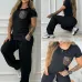 Luxury Louis Vuitton Inspired Monogram Tracksuit Set - Women's Comfortable &amp; Stylish Sportswear Ensemble with Iconic LV Pocket #A54158