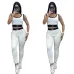 new fashion alo yoga sports vest pants running fitness waist-tightening women's clothing two-piece set #A51025