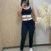 new fashion alo yoga sports vest pants running fitness waist-tightening women's clothing two-piece set #A51025