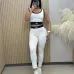 new fashion alo yoga sports vest pants running fitness waist-tightening women's clothing two-piece set #A51025