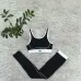 new fashion alo yoga sports vest pants running fitness waist-tightening women's clothing two-piece set #A51025
